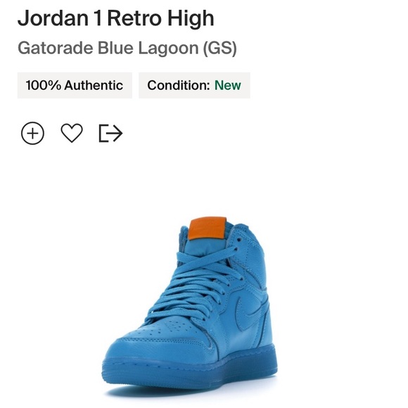 Nike Jordan 1 Retro High Gatorade Blue Lagoon - Picture 5 of 16